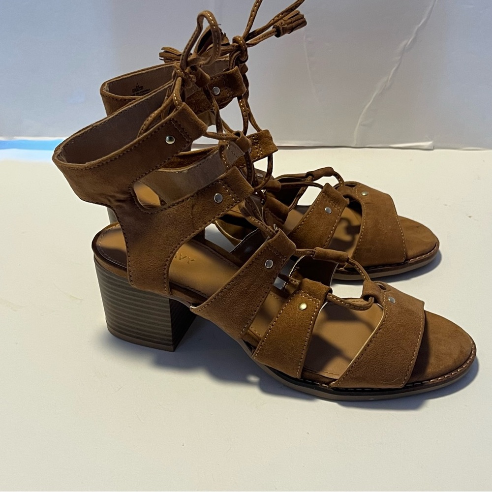 Old Navy Gladiator Suede Block Heels